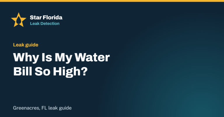 Why Is My Water Bill So High? A Greenacres Homeowner’s Step-by-Step Check